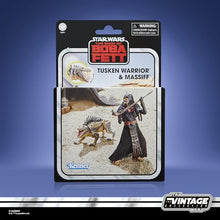 Load image into Gallery viewer, Star Wars The Vintage Collection, Tusken Warrior &amp; Massiff, Pack of 2 9.5 cm Figures, The Book of Boba Fett