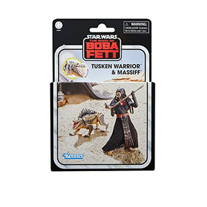 Star Wars The Vintage Collection, Tusken Warrior & Massiff, Pack of 2 9.5 cm Figures, The Book of Boba Fett