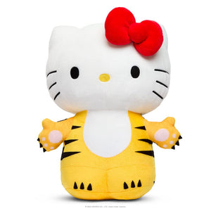 Kidrobot Hello Kitty Chinese Zodiac Year of The Tiger 13 Inch Interactive Plush - Black & Cream Edition