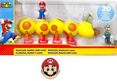 SUPER MARIO - Wiggler Mario and Luigi with Bonus Sticker