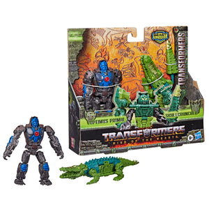 Transformers: Rise of The Beasts Movie, Beast Alliance, Beast Combiners 2-Pack Optimus Primal & Skullcruncher Toys, Ages 6 and Up, 5-inch