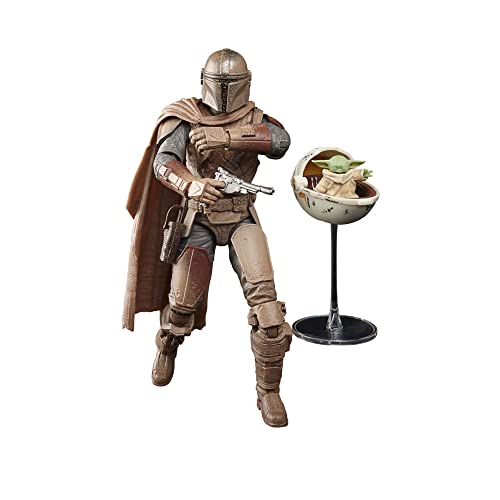 Star Wars The Black Series The Mandalorian and Grogu (Arvala-7) Toys 15-Cm-Scale The Mandalorian Action Figures, Kids Ages 4 and Up