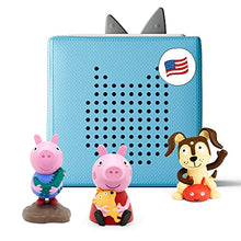 Load image into Gallery viewer, Toniebox Audio Player Starter Set with Peppa Pig, George, and Playtime Puppy - Listen, Learn, and Play with One Huggable Little Box