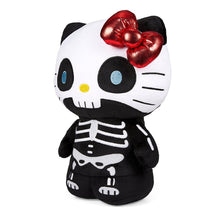 Load image into Gallery viewer, Kidrobot Hello Kitty Skelebones 13 Inch Halloween Plush (Glow in The Dark)